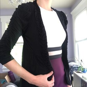 Black Ruched Cardigan Size Small